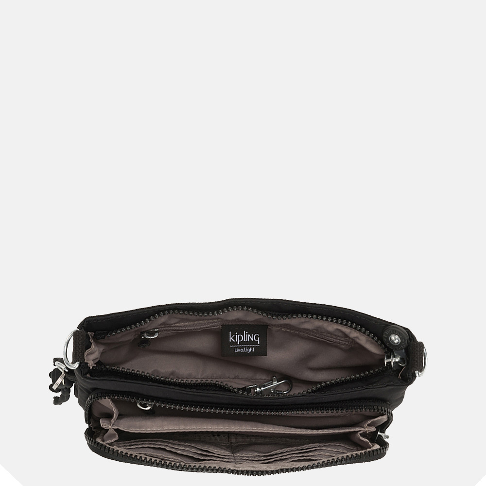 Kipling Myrte crossbody tas/schoudertas black noir bij Duifhuizen