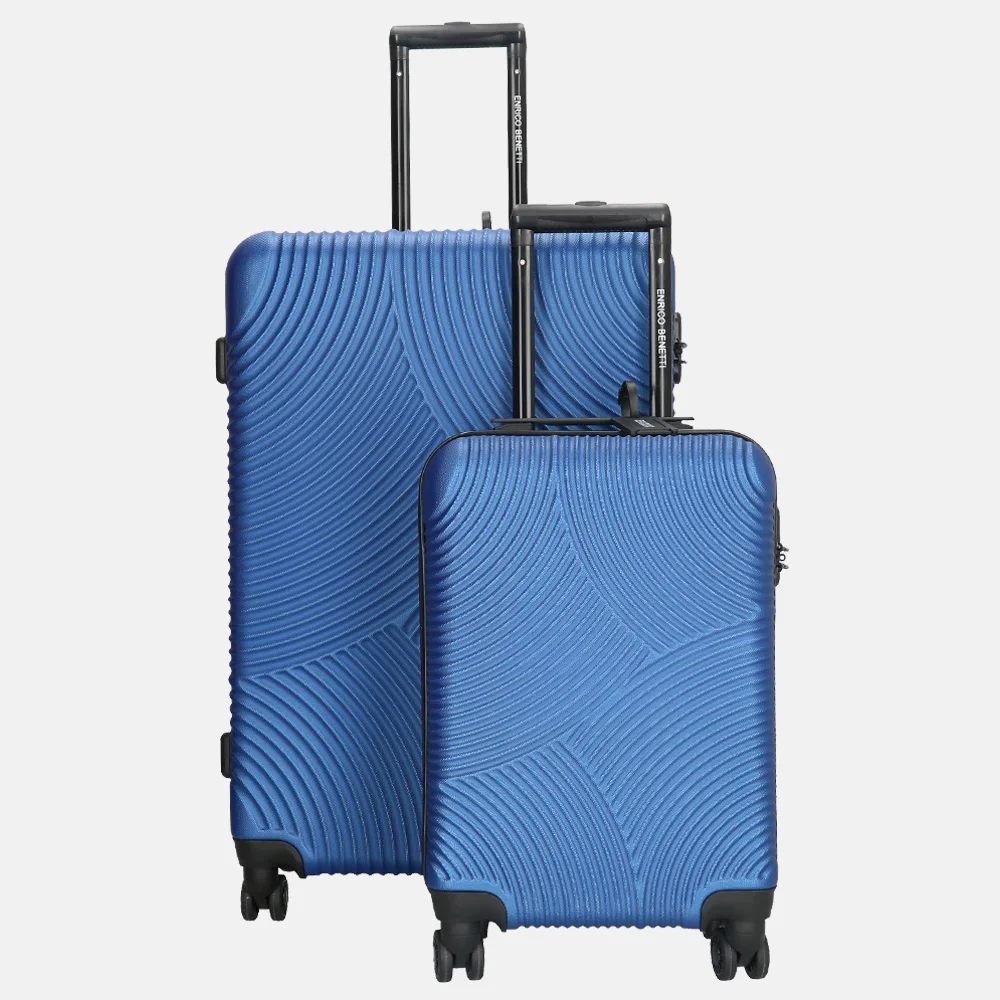 Enrico Benetti 2-delige kofferset Louisville reiskoffers staalblauw