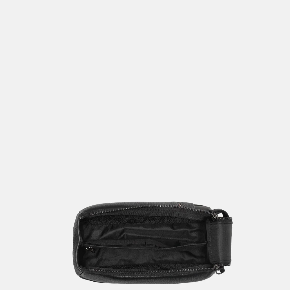 Tommy Hilfiger central washbag toilettas black bij Duifhuizen