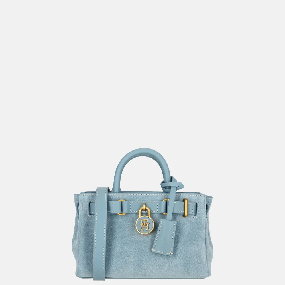 Tommy Hilfiger American Icon micro handtas suede well water bij Duifhuizen