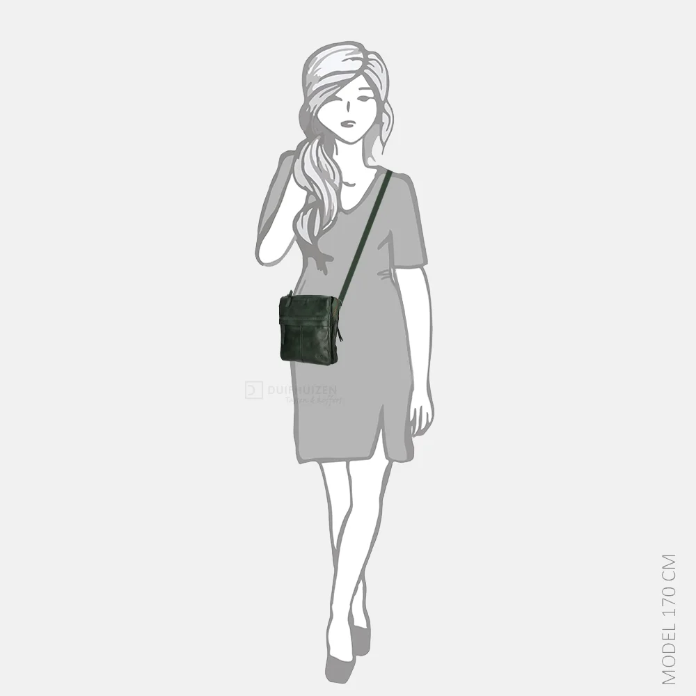 Bear Design crossbody tas groen bij Duifhuizen