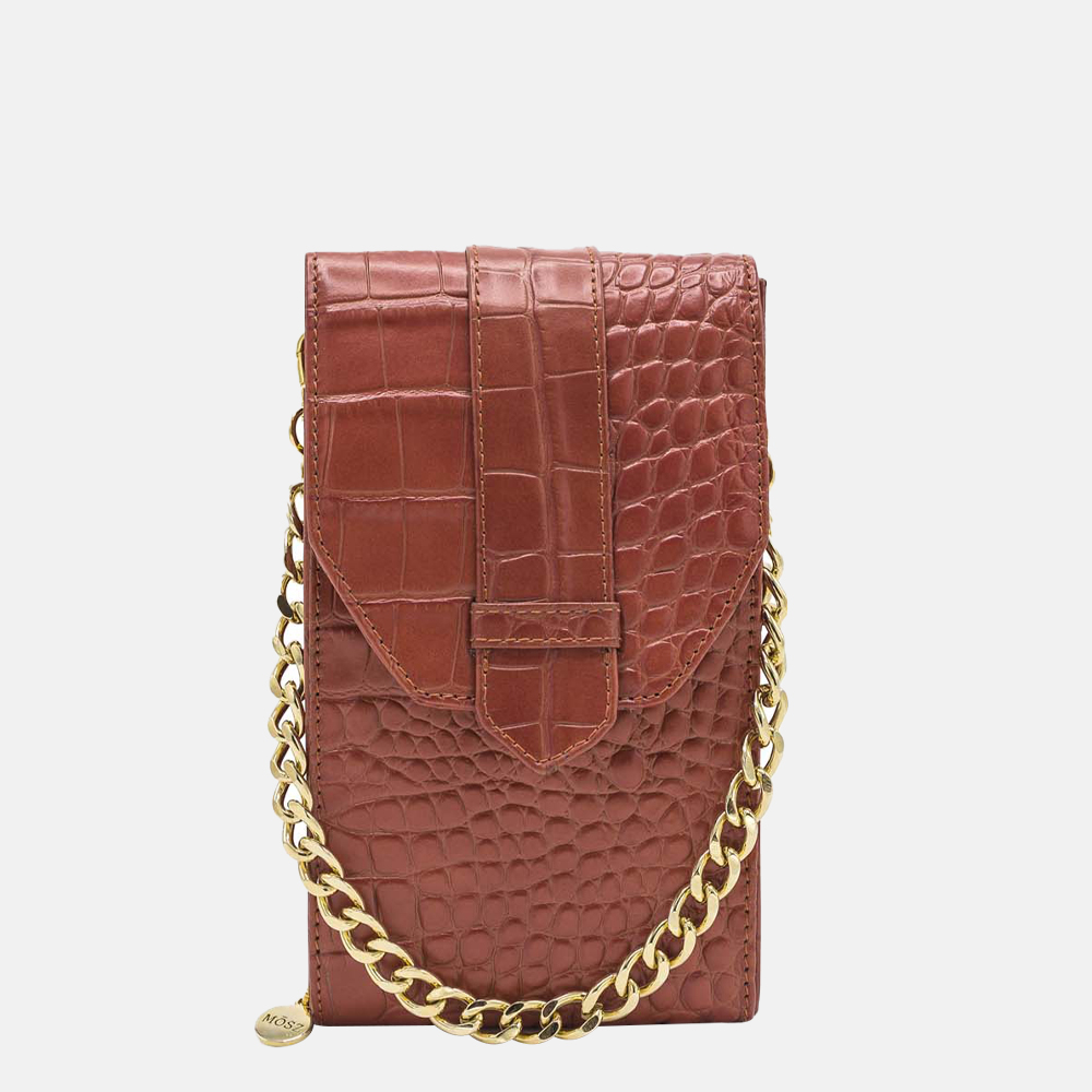 MŌSZ Phone-bag telefoontas croco cognac/gold