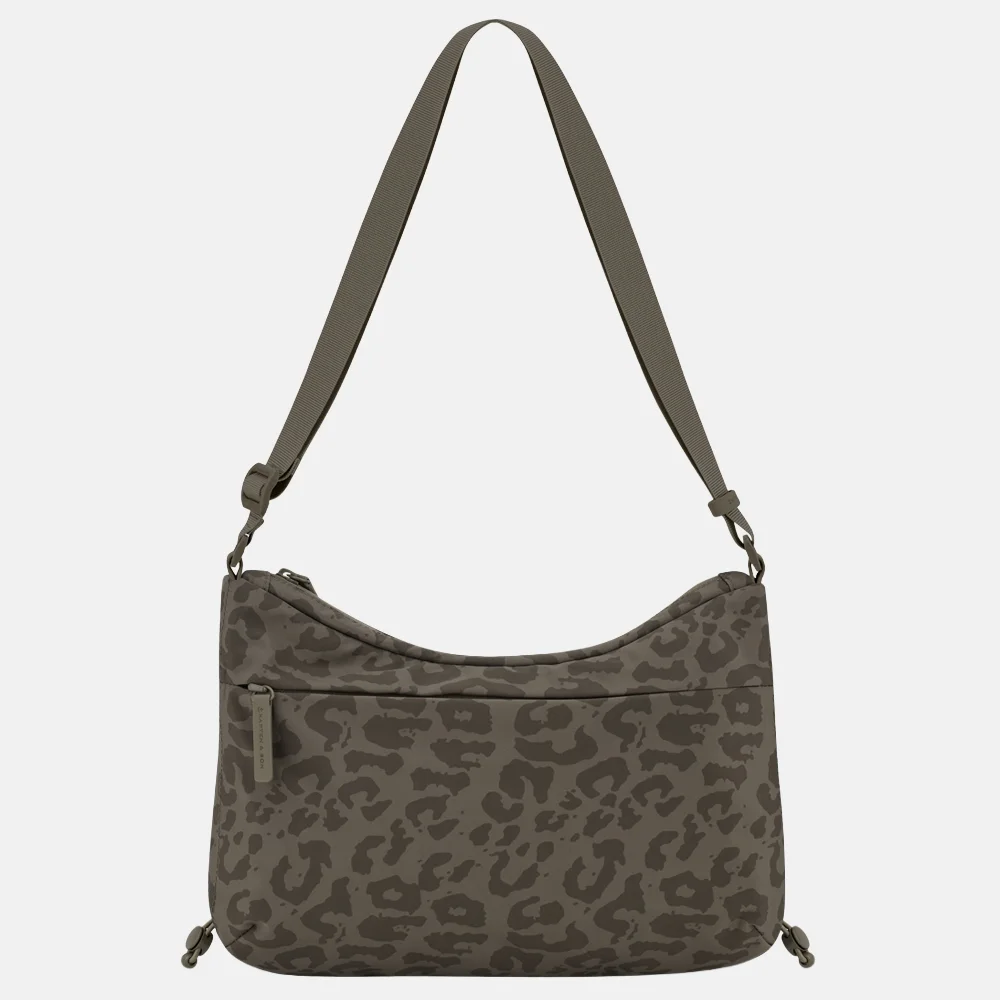 Kapten & Son Skara LEO crossbody tas S dark leopard bij Duifhuizen