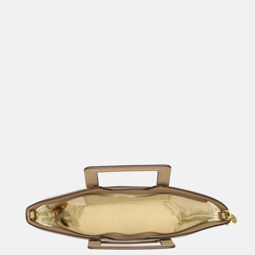 Laurent David Cato handtas taupe bij Duifhuizen