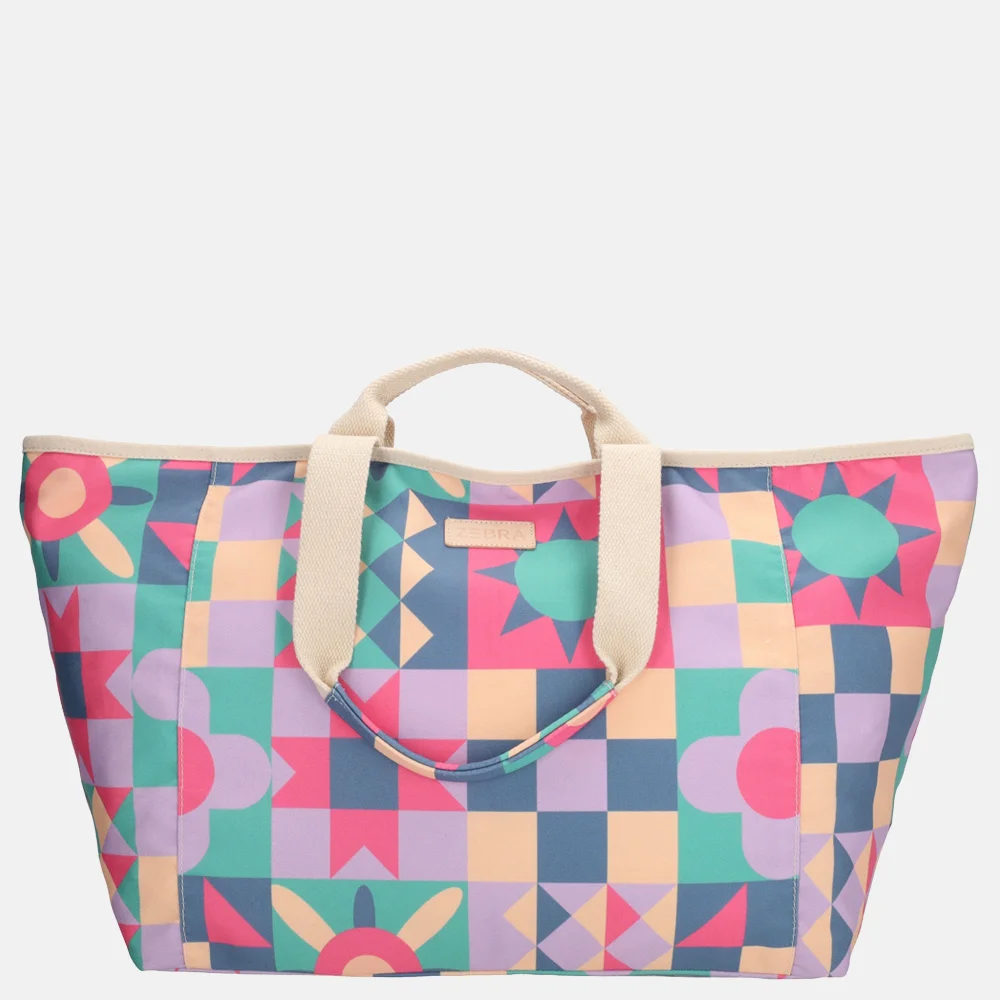 Zebra Trends strandtas multi geoprint bij Duifhuizen