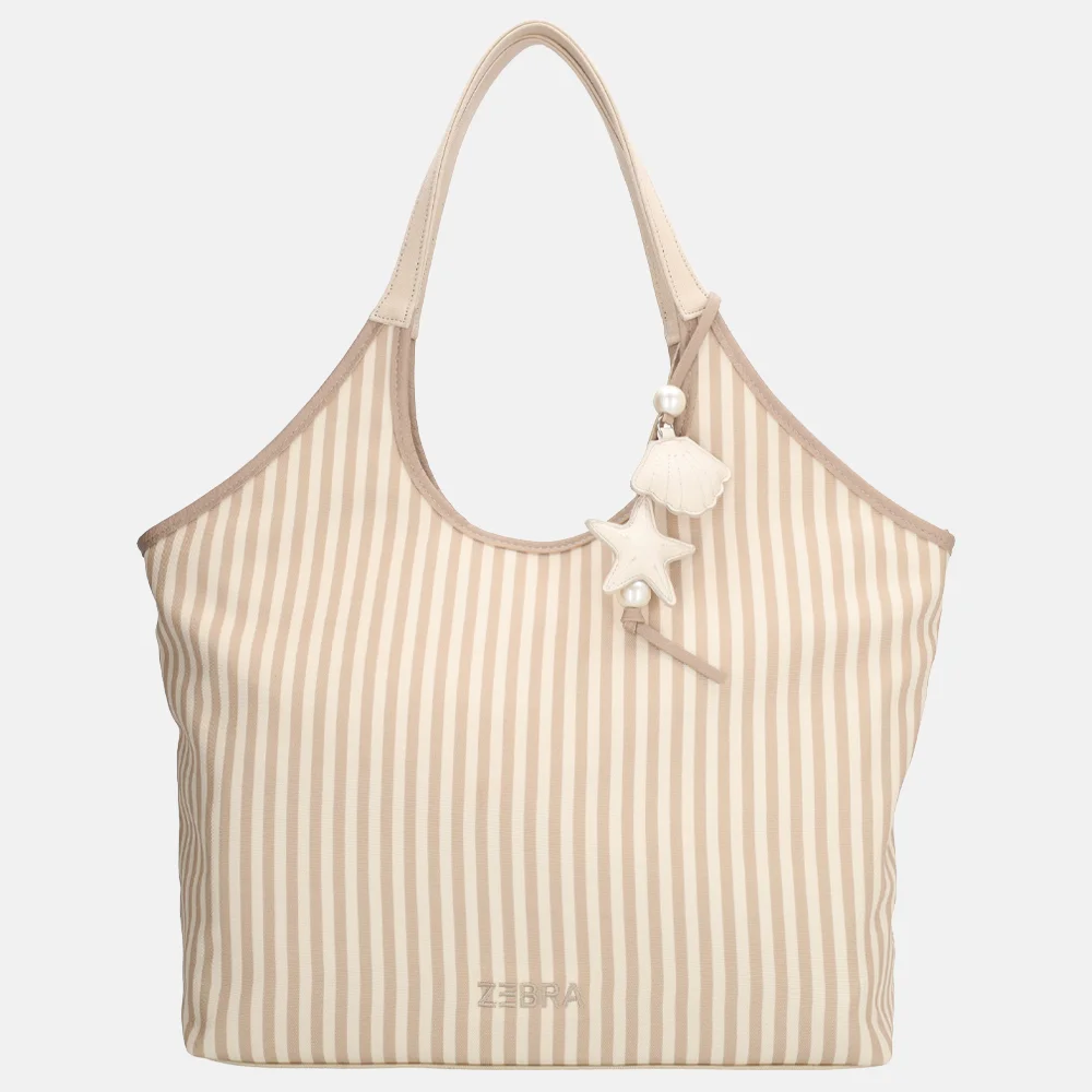 Zebra Trends Mira shopper streep creme bij Duifhuizen