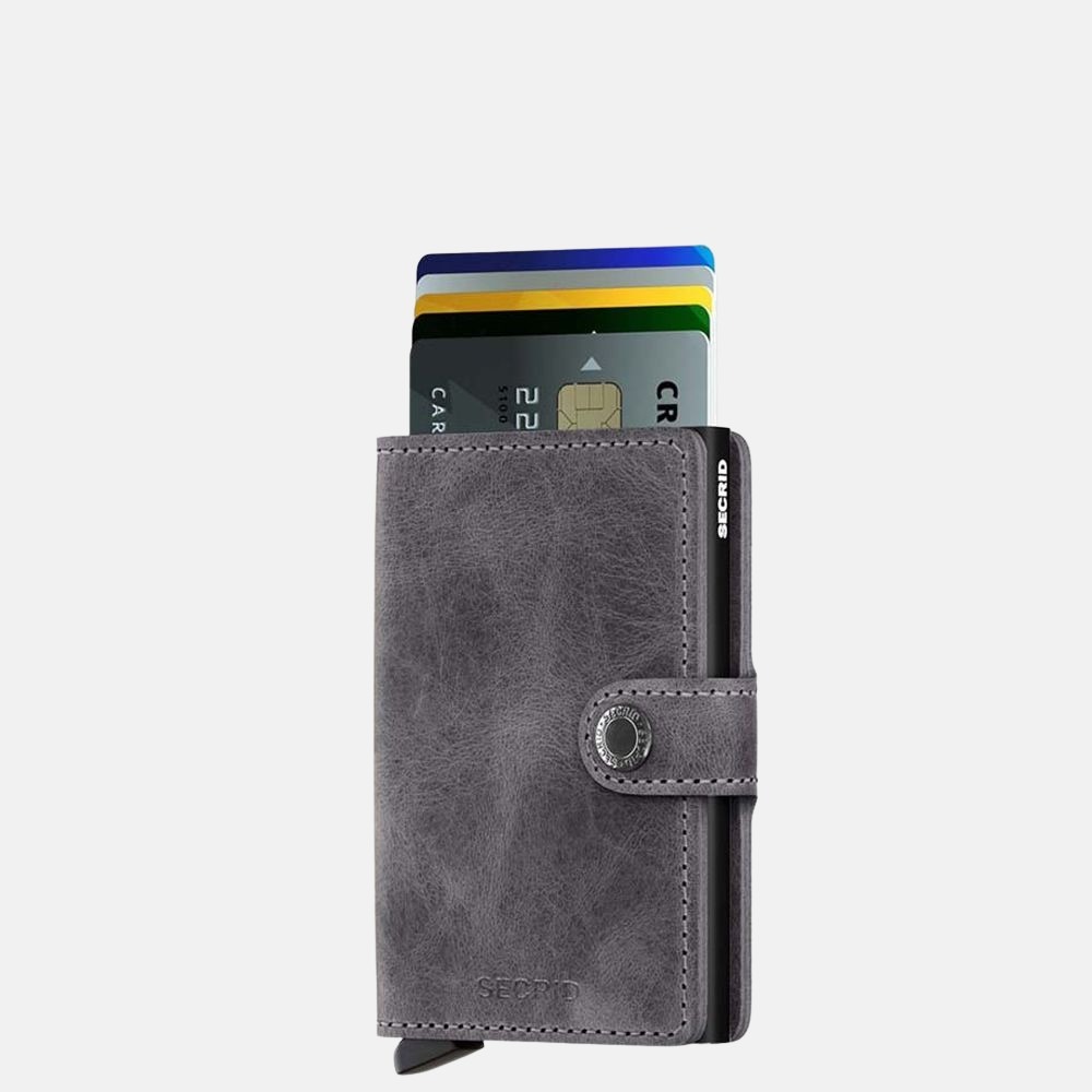 Secrid Miniwallet pasjeshouder vintage grey-black bij Duifhuizen