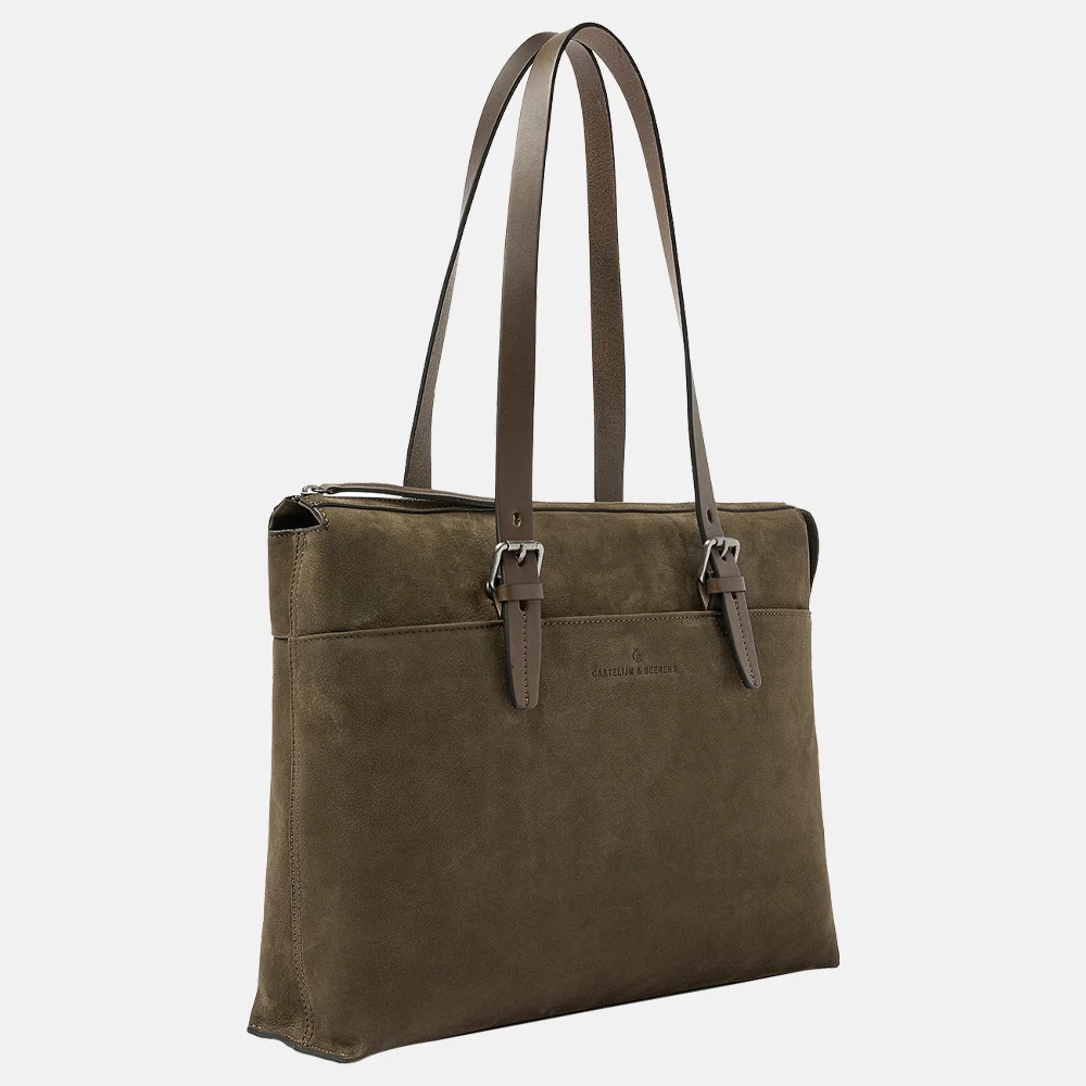 Castelijn en Beerens laptoptas 15 inch dark military bij Duifhuizen