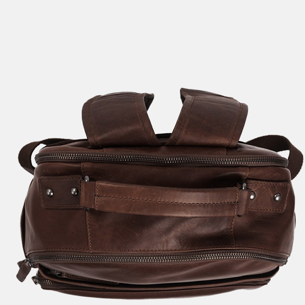 Chesterfield Austin rugzak 14 inch dark brown bij Duifhuizen