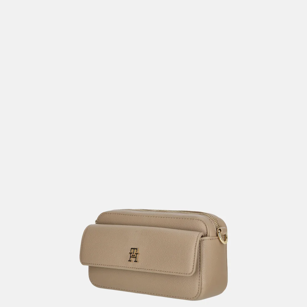 Tommy Hilfiger Distinct crossbody tas coastal taupe bij Duifhuizen