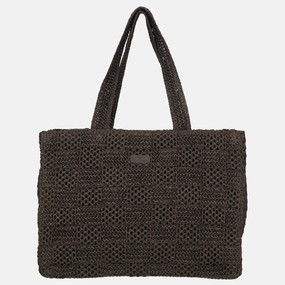 Enrico Benetti Capri shopper riet L coffee bij Duifhuizen