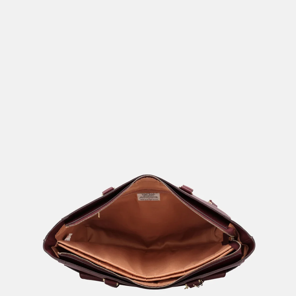 Loulou Essentiels Celine shopper met laptopvak 15.6 inch ruby bij Duifhuizen
