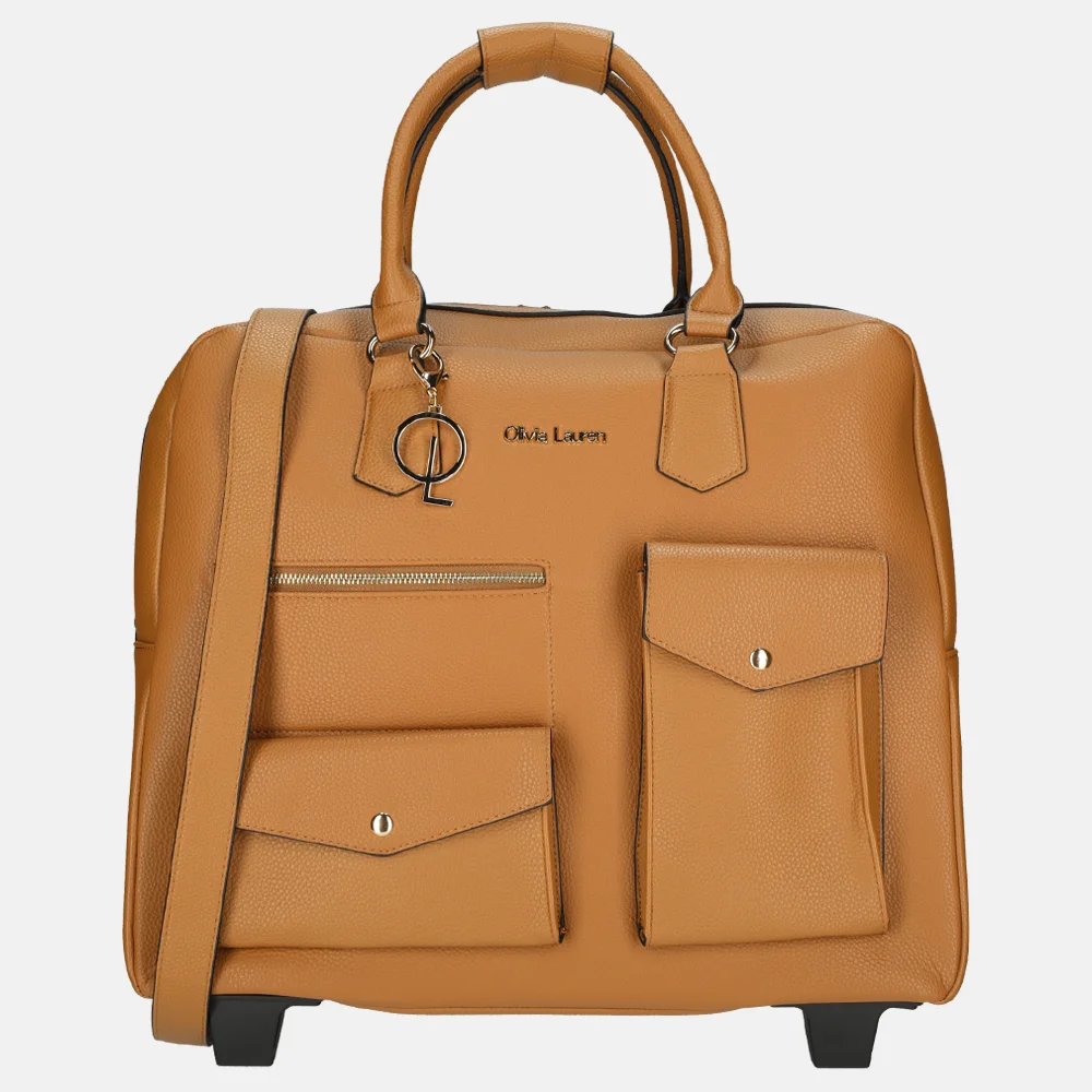 Olivia Lauren Denver business trolley 17 inch cognac