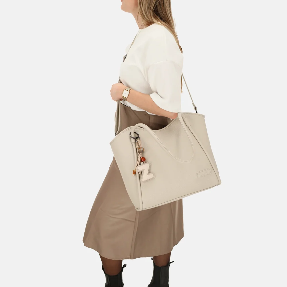 Zebra Trends Sofie shopper met laptopvak 13 inch creme bij Duifhuizen