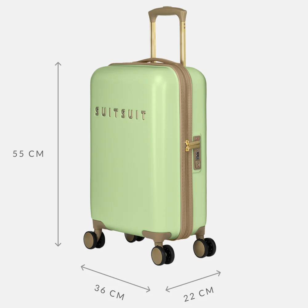 SUITSUIT Fusion handbagage koffer 55 cm butterfly green bij Duifhuizen