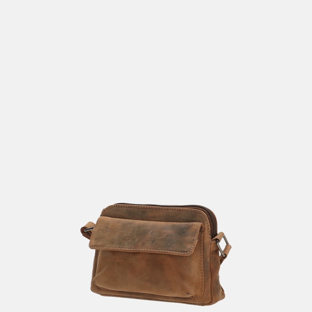 Old West crossbody tas XS brown bij Duifhuizen