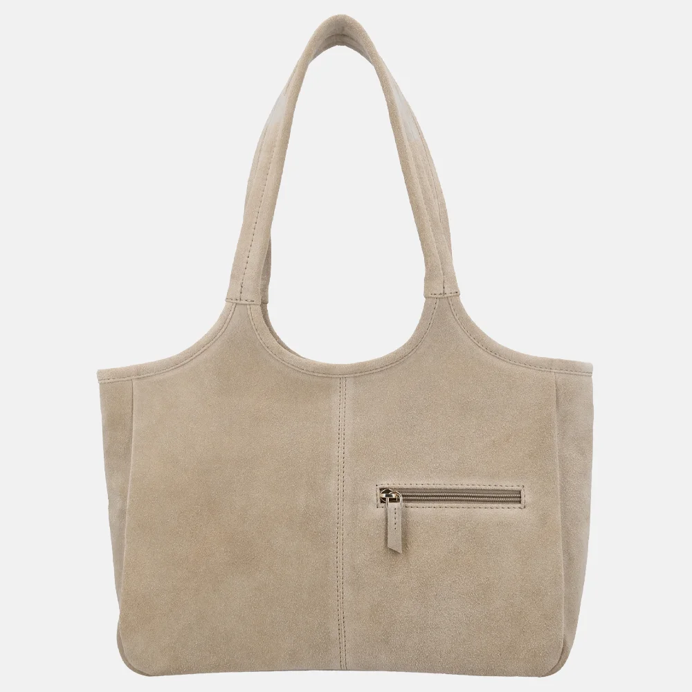 Charm London Sevilla shopper suede zand
