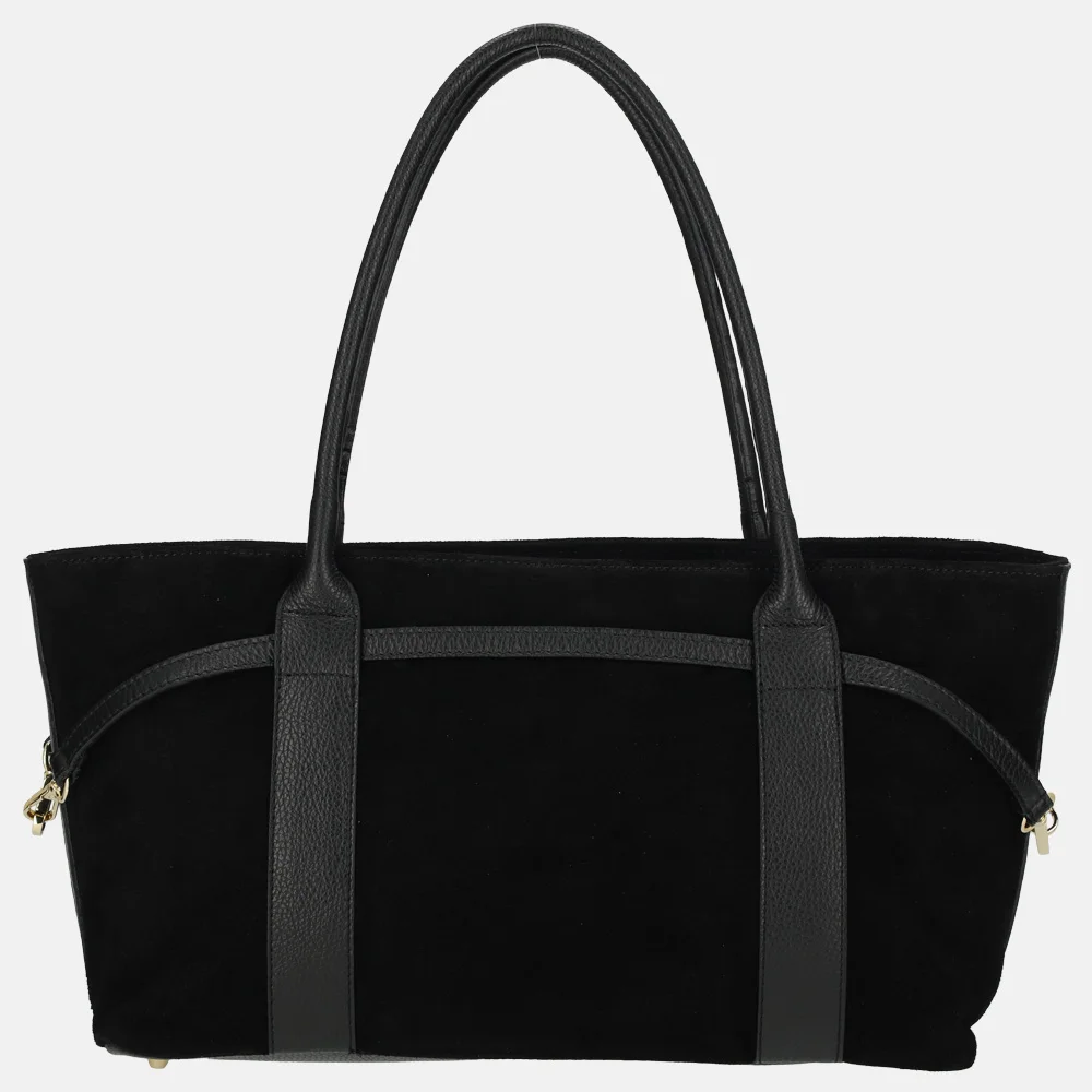 Charm London shopper suede zwart