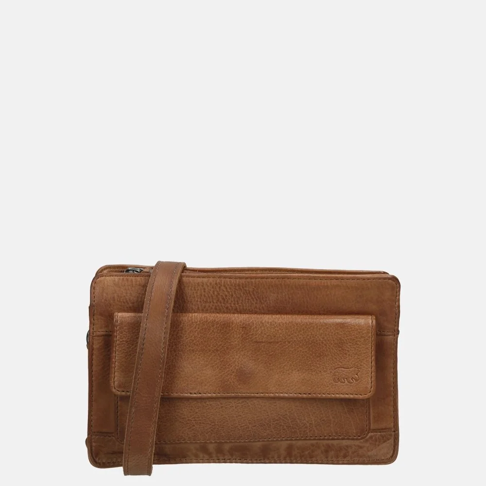 Bear Design crossbody tas cognac