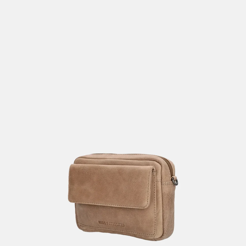 Hide & Stitches Navajo crossbody tas zand bij Duifhuizen