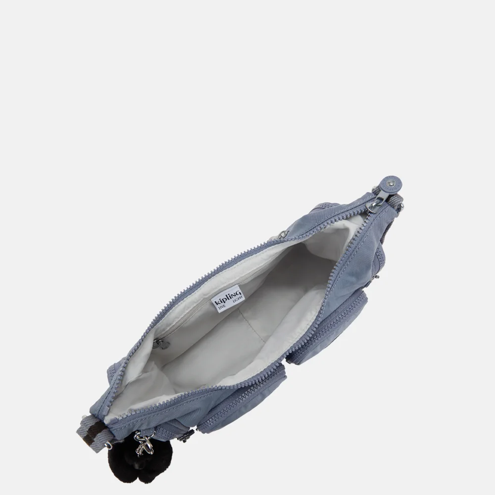 Kipling Rikka crossbody tas S blue stone bij Duifhuizen