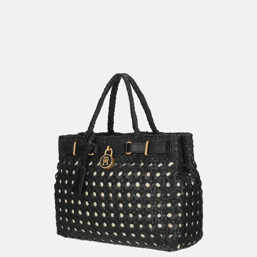 Tommy Hilfiger American Icon handtas gevlochten black bij Duifhuizen