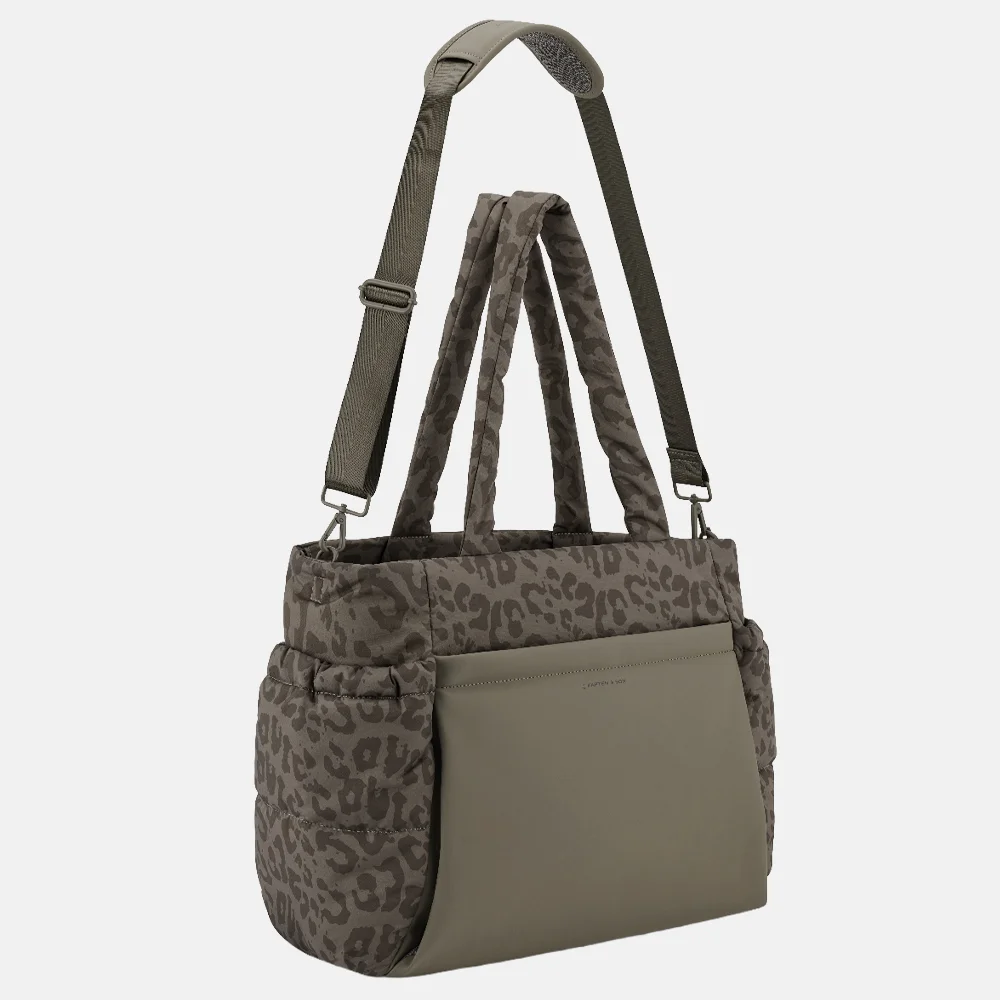 Kapten & Son Hellvi shopper dark leopard bij Duifhuizen