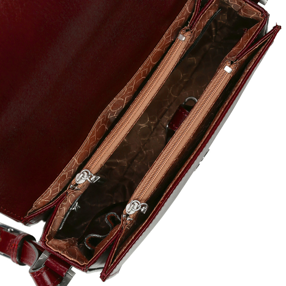 Claudio Ferrici Classico crossbody tas S red bij Duifhuizen