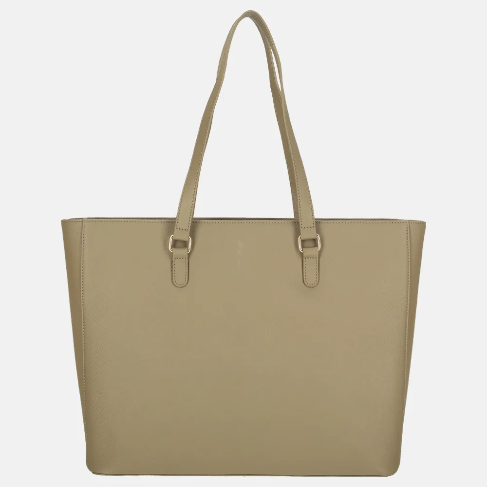 Duifhuizen leren shopper 14 inch taupe bij Duifhuizen