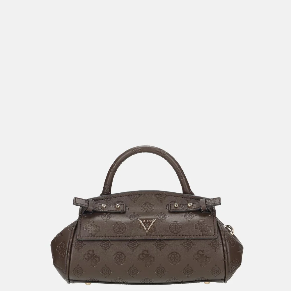 Guess Diana handtas mini chocolate logo bij Duifhuizen