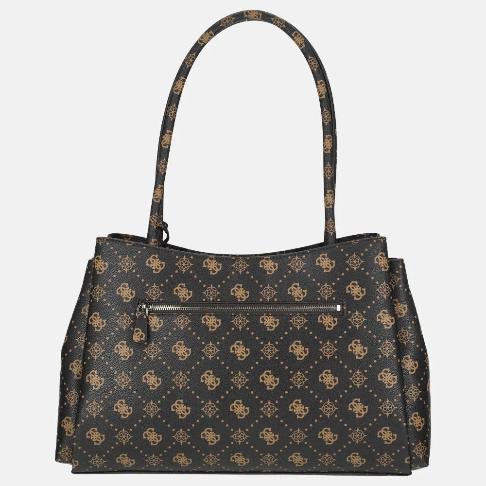 Guess Carrie girlfriend carryall schoudertas Espresso Logo bij Duifhuizen