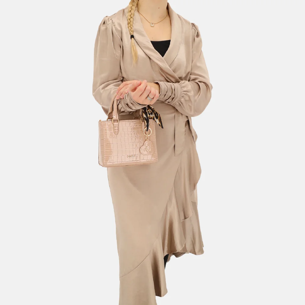 Charm London Knightbridge handtas oudroze bij Duifhuizen