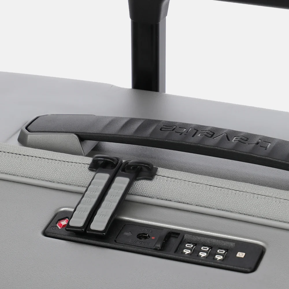 Travelite Millennium spinner reiskoffer 67 cm silver bij Duifhuizen