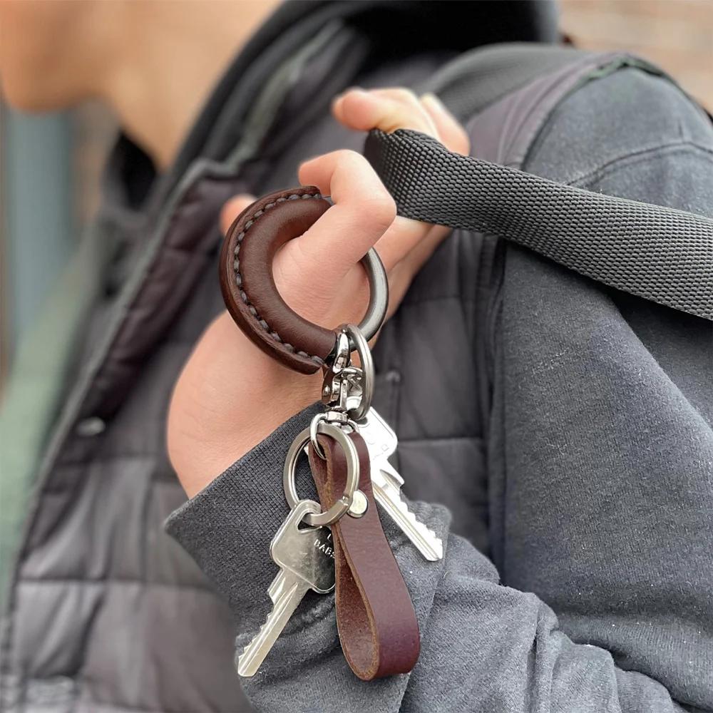 OX Originals sleutelhanger antique brown/gun metal bij Duifhuizen