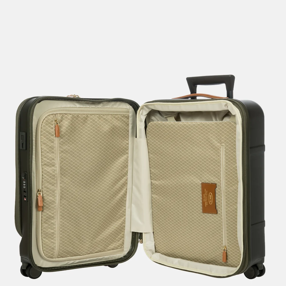 Bric's Bellagio trolley handbagage koffer 55 cm olive bij Duifhuizen