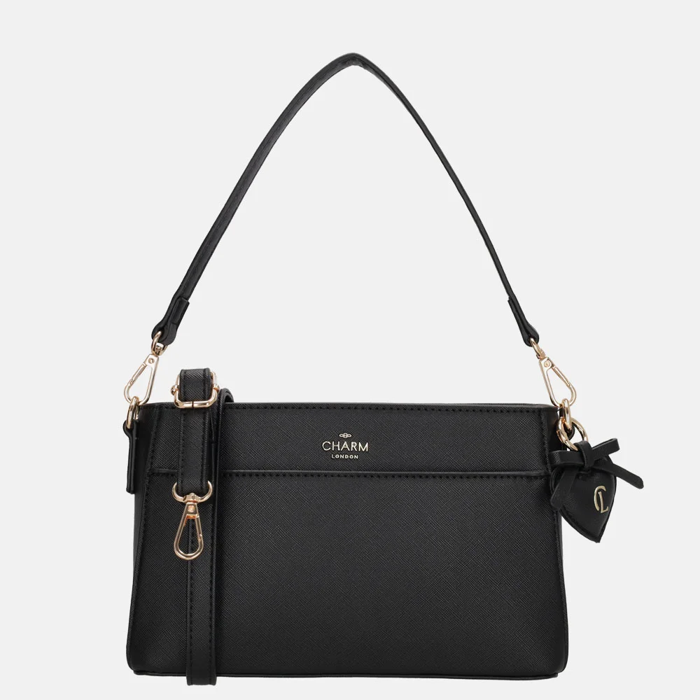 Charm London Cambridge crossbody tas zwart bij Duifhuizen