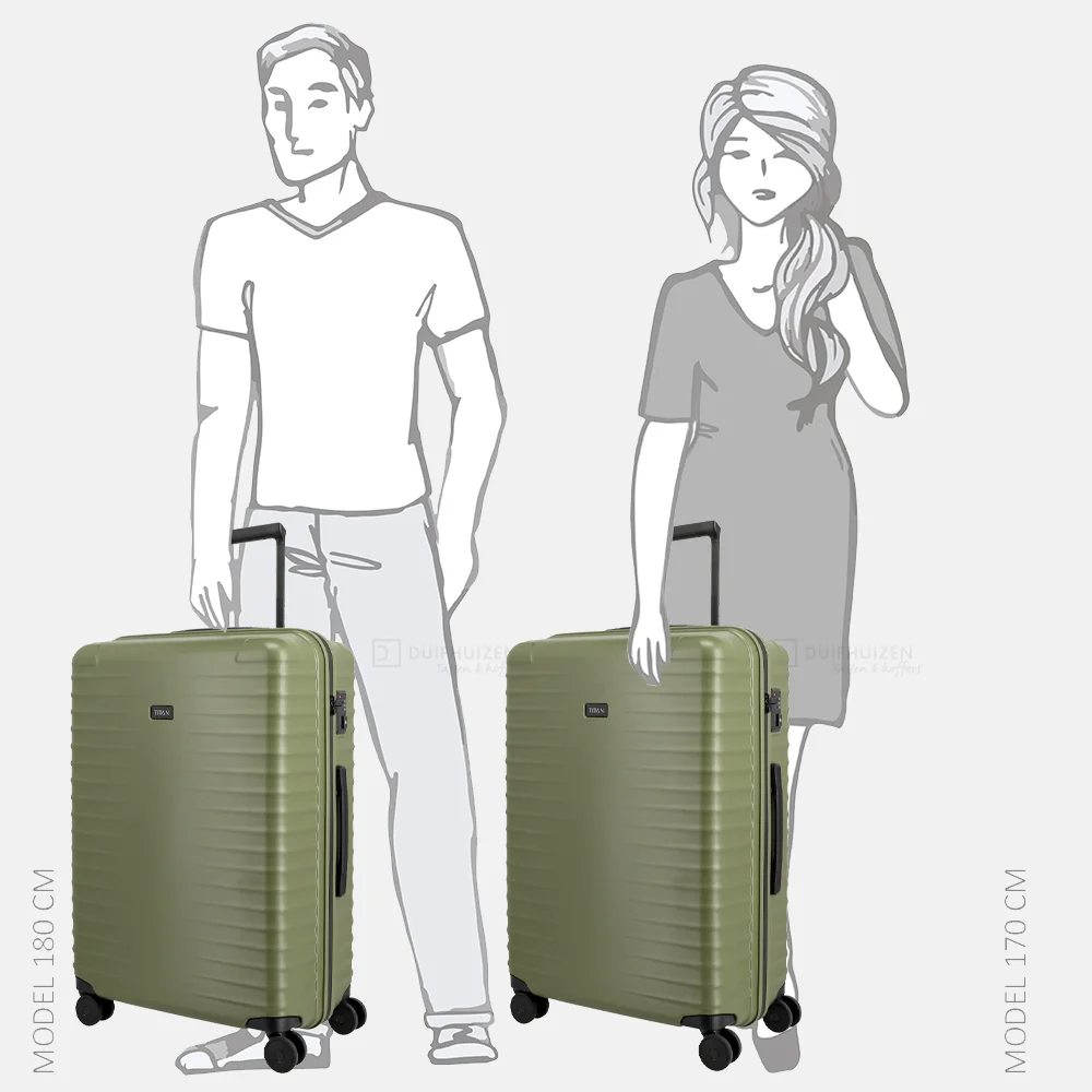 Titan Upgrade reiskoffer 75 cm forest green bij Duifhuizen