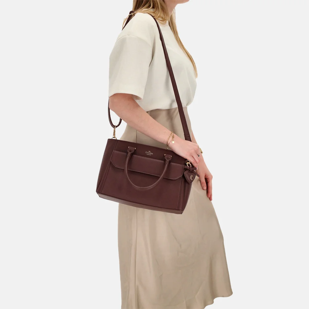 Charm London Cambridge handtas M bordeaux bij Duifhuizen