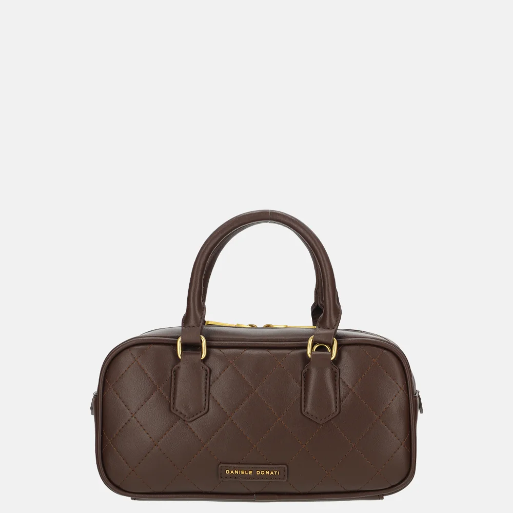 Daniele Donati handtas stiksels dark brown bij Duifhuizen