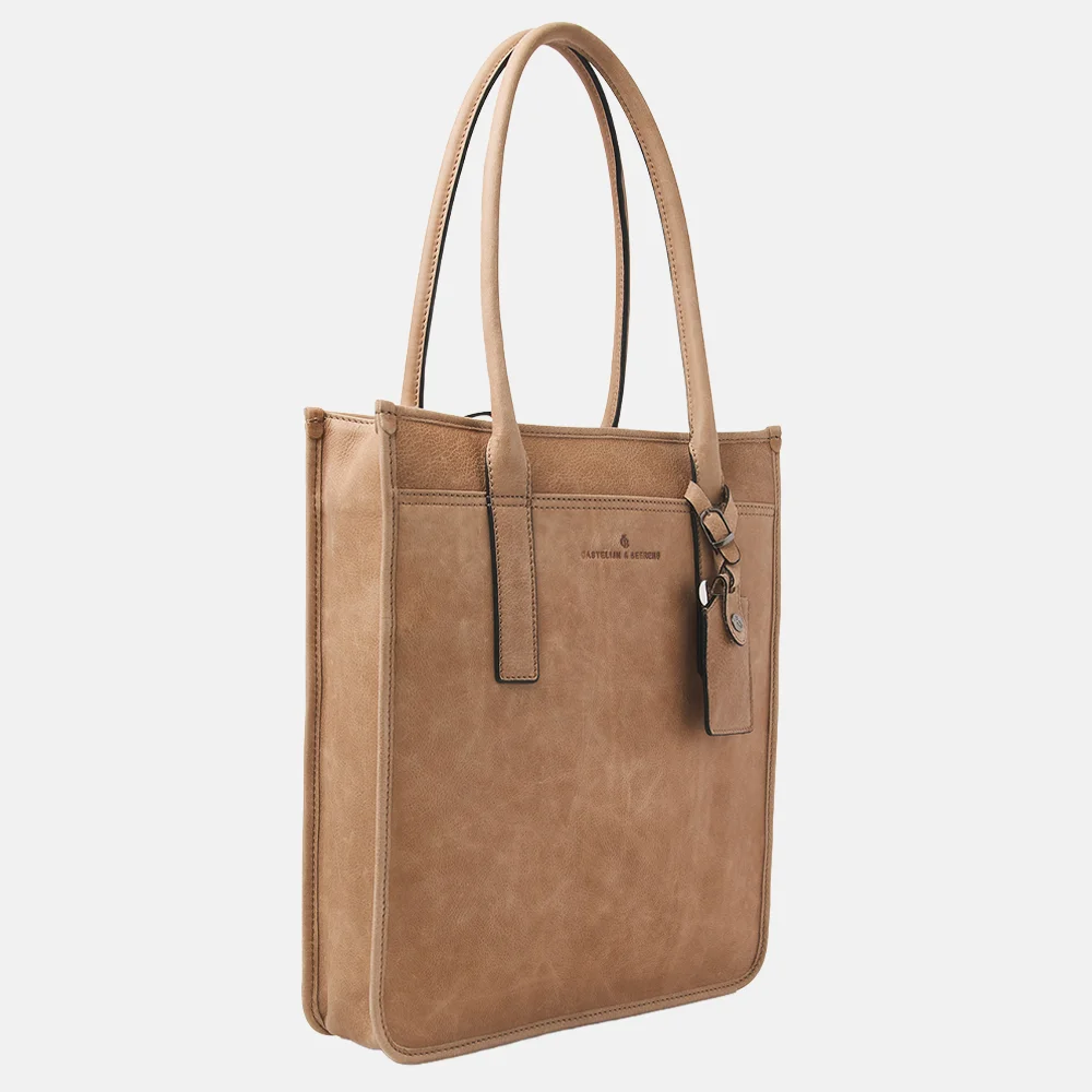 Castelijn en Beerens Carisma laptoptas 15.6 inch beige bij Duifhuizen