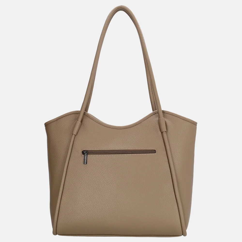 Zebra Trends Sofie shopper met laptopvak 13 inch taupe bij Duifhuizen