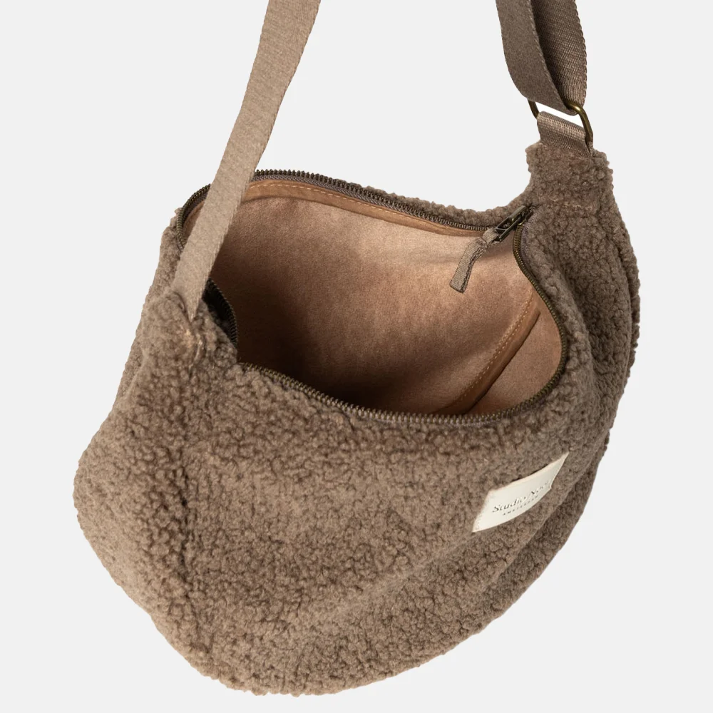 Studio Noos Teddy adult fanny pack crossbody tas brown bij Duifhuizen