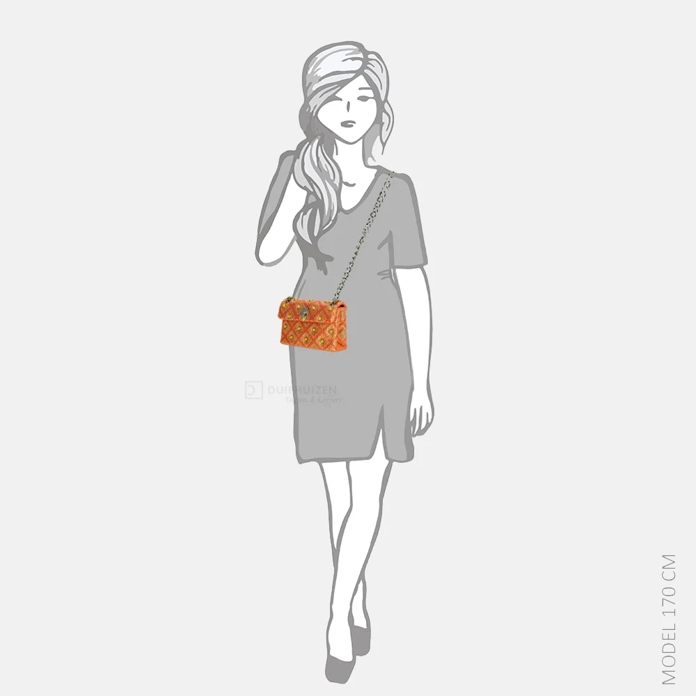 Kurt Geiger mini Kensington schoudertas strass jewel red combi bij Duifhuizen