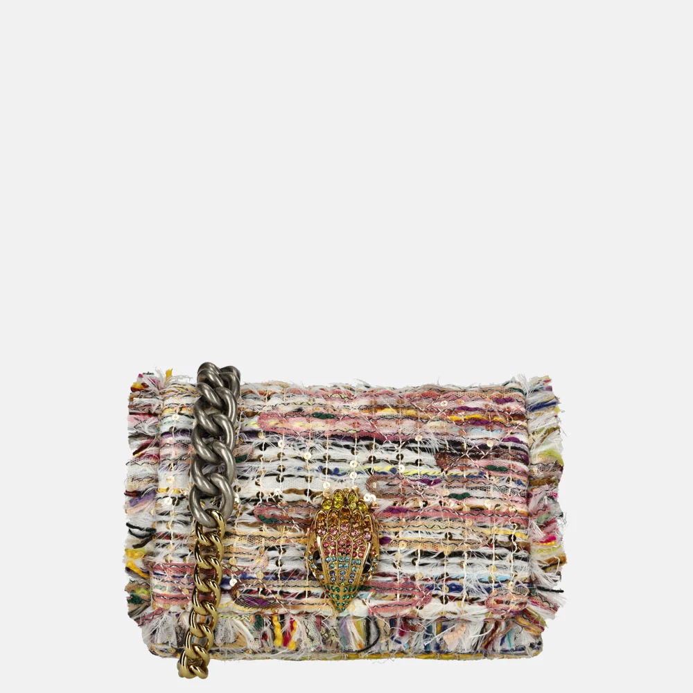 Kurt Geiger mini tweed Kensington schoudertas white/other