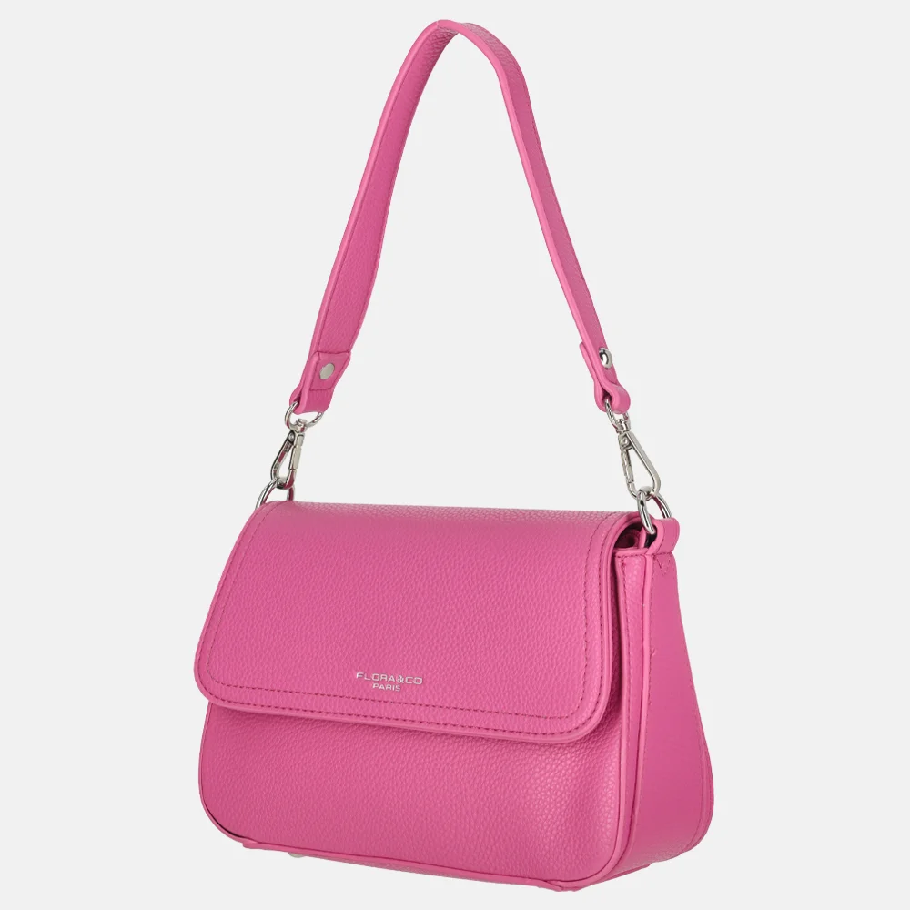 Flora & Co crossbody tas fuchsia bij Duifhuizen