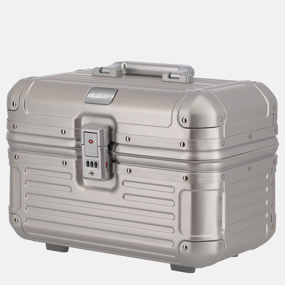 Travelite Next beautycase silver bij Duifhuizen