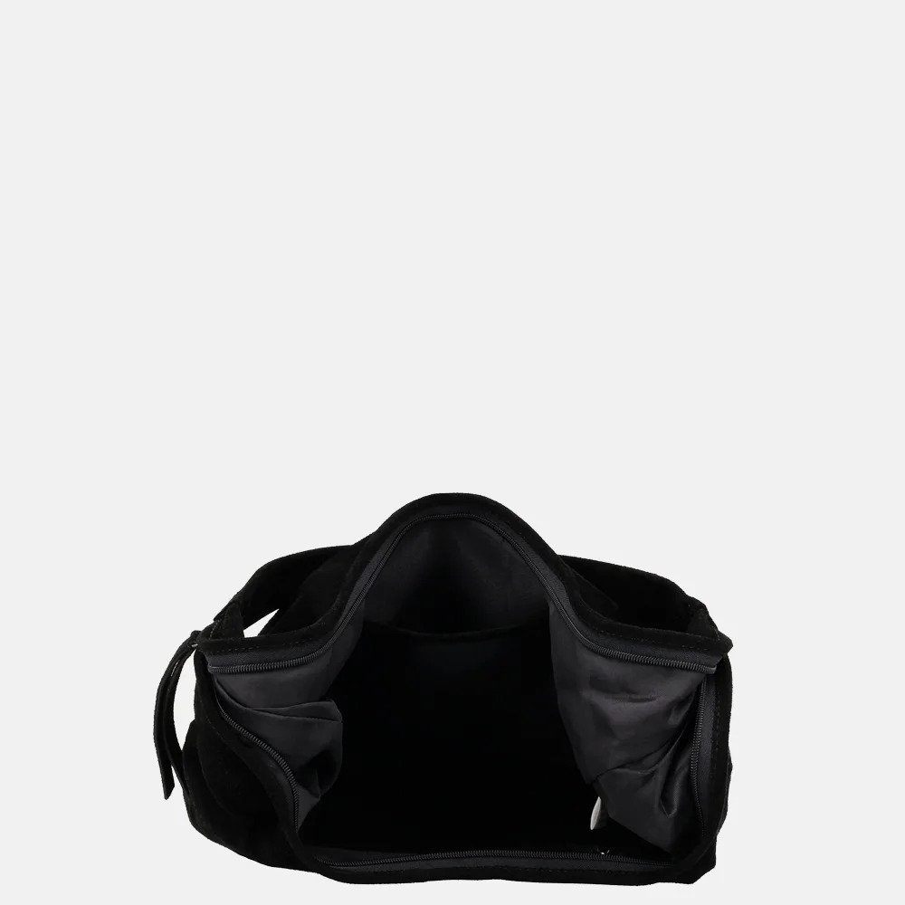 Hide & Stitches Brazos buideltas suede zwart bij Duifhuizen