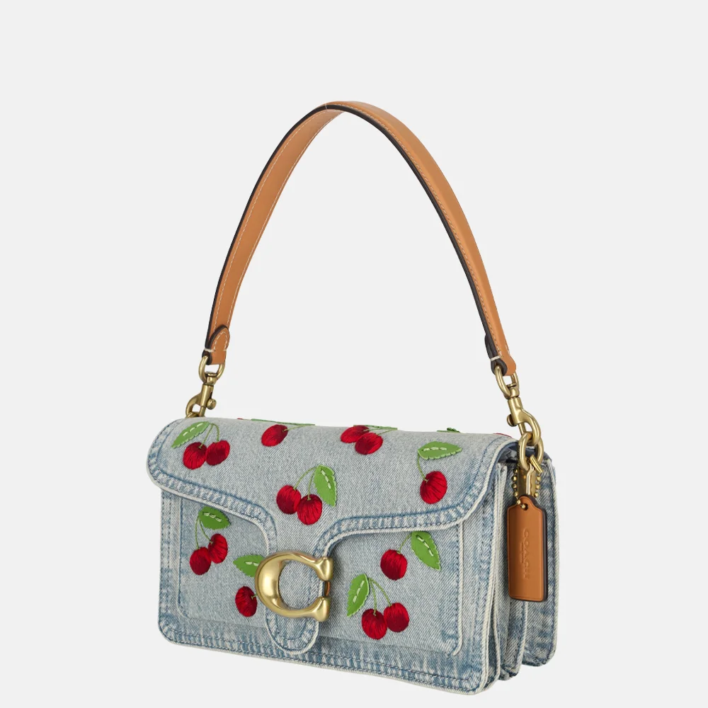 Coach Tabby Cherry embroidered schoudertas 26' denim multi bij Duifhuizen