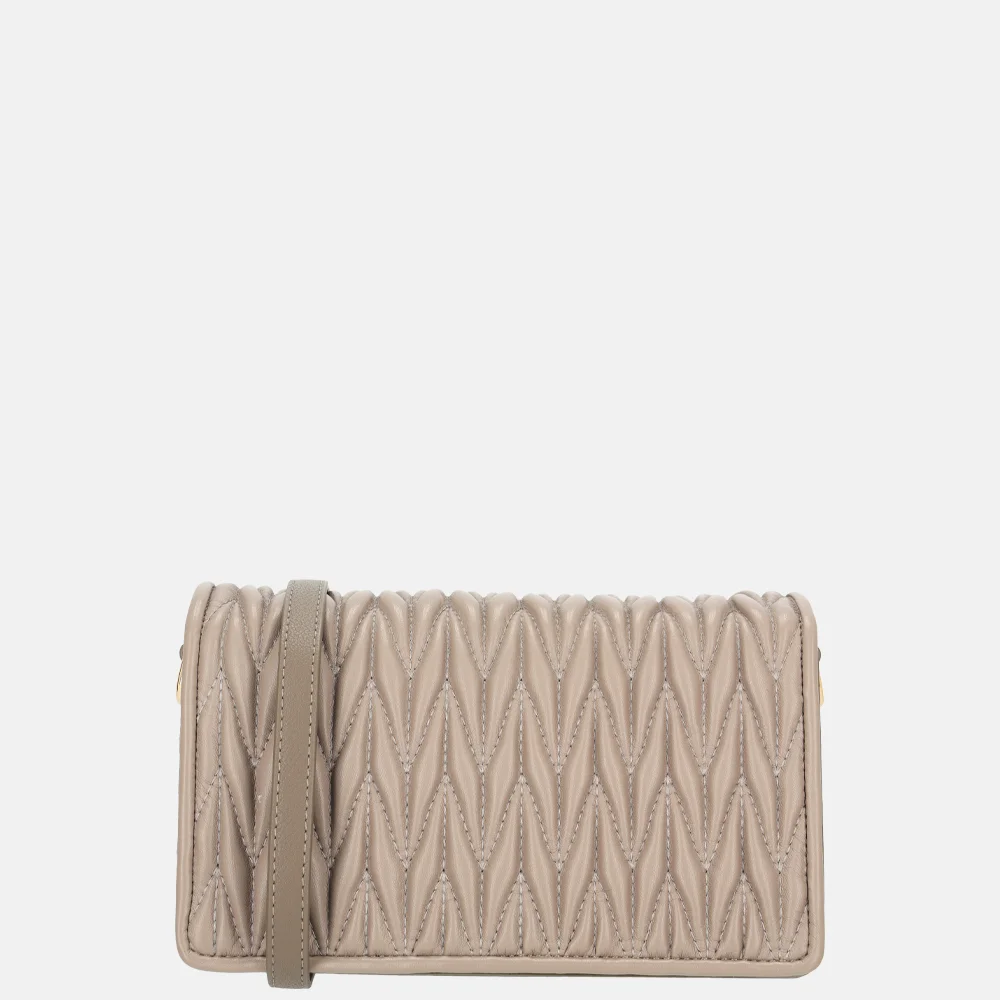 Daniele Donati Smocked crossbody tas taupe
