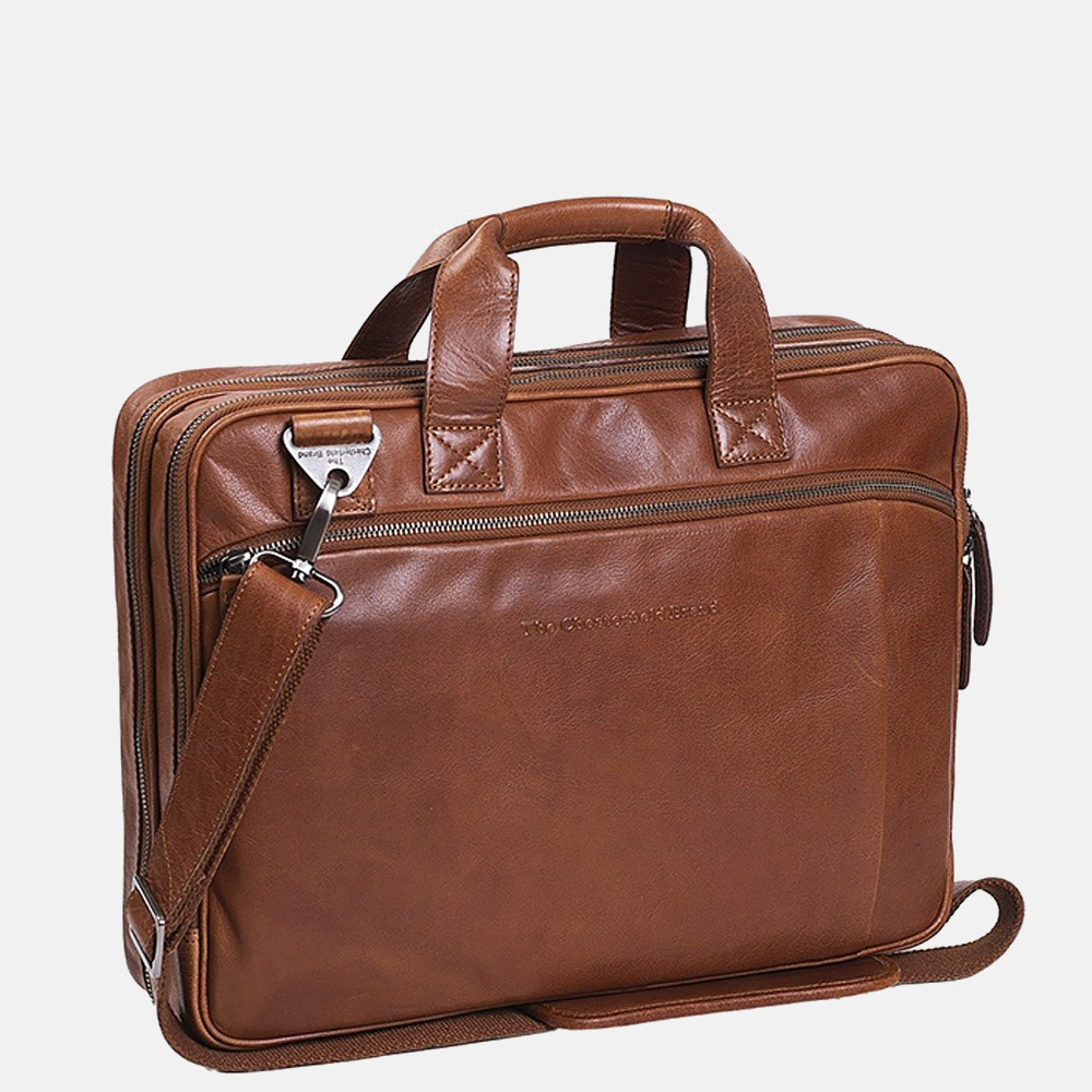 Chesterfield Manuel laptoptas 15.4 inch cognac bij Duifhuizen